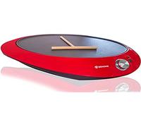BEHOME Crepera Eléctrica con Revestimiento Antiadherente, Temperatura Regulable, Para crepes 30 cm, pan cackes, tacos, burritos, 1000W, difusor de masa incluido, Roja