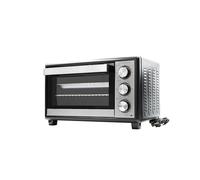 BEHOME Horno Eléctrico 20L, ventilado, 230°, temporizador 60 min, horno eléctrico de mesa con parrilla, encimera y parrilla incluida, antiadherente, doble acristalamiento