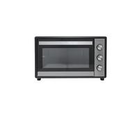 BEHOME Horno Eléctrico Ventilado de Exterior 70 litros, Horno Grande de Exterior con Asador, Temperatura 230°, Temporizador 60', Plancha, Sartén, Bandeja para hornear y accesorios para el asador