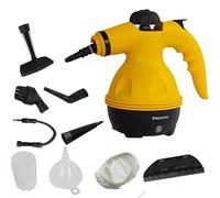 BEHOME Vaporeta Limpieza Hogar con 9 accesorios para limpiar sofa, coche, persianas | Vaporeta de mano deposito 350 ml, elimina acaros, manchas, esteriliza las superficies