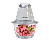 BEHOME Picadora de Carne 1L doble hoja Acero Inoxidable | Picadora Electrica 300W para Carne, Queso, Verduras, Salsas