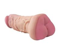 BeHorny Manga de pene, extensor de pene, masturbador y realista juguete sexual dual