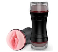BeHorny Masturbador masculino juguete sexual doble extremo - boca y vagina | Extremos dobles, boca y vagina