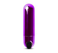 BeHorny Vibrador de bala recargable de 10 modos, edición Ltd, color morado metálico