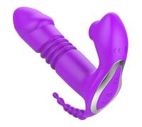 BeHorny Vibrador vibrador de succión de clítoris y empuje, control remoto