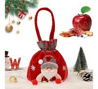 behound 2024 New Doll Bags with Drawstring & Handle 3D Christmas Candy Bag, Reusable Christmas Knitted Doll Gift Bags, Christmas Decoration Apple Bag (3 Pcs - Christmas Snowman)