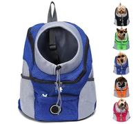 behound Dog Carrier Backpack, Summer Dog Backpack,Breathable Dog Backpack Carrier for Small Medium Dogs Cats 0-26 Lbs,Travel Dog Packs for Hiking Walking Biking Camping (L(7-12kg),Blue)