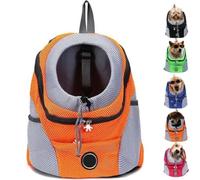 behound Dog Carrier Backpack, Summer Dog Backpack,Breathable Dog Backpack Carrier for Small Medium Dogs Cats 0-26 Lbs,Travel Dog Packs for Hiking Walking Biking Camping (S(1-3kg),Orange)