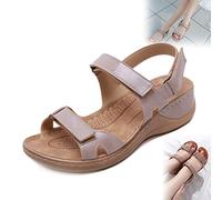 behound Fairsoma Orthopedic Sandals, Women Premium Orthopedic Open Toe Sandals, Women's Comfy Casual Orthotic Sandals (40,Grey)