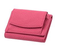 behound New Genuine Leather RFID Blocking Card Holder Organizer Pocket Mini Wallet,Preliminaryt-Premium Leather Wallet for Men,Anti-Credit Card Fraud Folding Mini Wallet organizer (Red)
