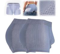 behound Nylon Ice Silk Breathable Men's Underwear, Mens Padded Butt Underwear Boxer Shape Enhancer Briefs (XL,Dark Blue*2)