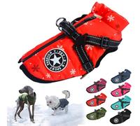 behound Pawbibi Sport - Waterproof Winter Jacket with Built-in Harness, Pawbibi Dog Warm Jacket with Harness, Fashion Sports Dog Coats for Small and Large Dogs Winter Waterproof (S,Snow)