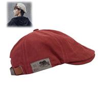 behound Retro Vintage Street Beret Cap, 2023 Trendy Men's Flat Adjustable Beret Hats, Newsboy Hats for Men (Red,One Size)