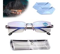 behound Sapphire High Hardness Anti Blue Light Intelligent Dual Focus Reading Glasses-Ultralight Reading Glasses for Women Men (+2.00/55-60 Year of Age,Black)