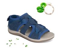 behound Women's Support & Soft Adjustable Sandals, Ladies Summer Arch Support Sandals Comfy Orthotic Sandals for Walking (EU40,Navy)