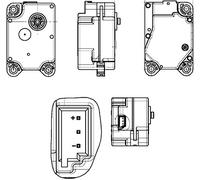 BEHR HELLA SERVICE 6NW 351 344-011 *** PREMIUM LINE *** Stellelement, Mischklappe