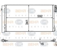 BEHR HELLA SERVICE 8FC 351 302-624 Condensador, aire acondicionado