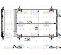 BEHR HELLA SERVICE 8FC 351 317-574 Kondensator, Klimaanlage