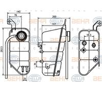 BEHR HELLA SERVICE 8MA 376 755-131 Depósito compensación, refrigerante