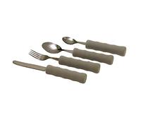 Behrend Cubiertos Fácil, espuma de mango, acero inoxidable, cuchara, cuchillo y tenedor, forma A Elegir)