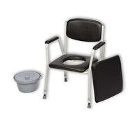 Behrend inodoro silla TS 100 Noche silla inodoro silla, altura regulable, cubo, Cubierta