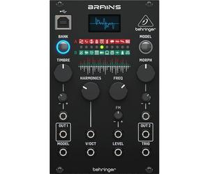 Behringer BRAINS Módulo Oscilador Multimotor De Alta Resolución Para Eurorack Con 20 Motores De Síntesis, Calidad De Sonido De 96 Khz Y Osciloscopio OLED