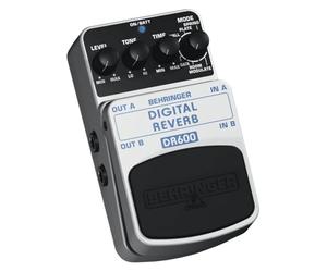 Behringer DR600 Digital Stereo Reverb Pedal with 6 Studio-Quality Effects, Dual Output Jacks, Durable Design and Intuitive Controls for Guitarists and Home Recording