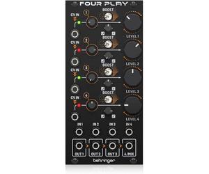 Behringer FOUR PLAY Amplificadores controlados por voltaje cuádruple y módulo mezclador para Eurorack