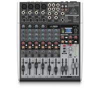 Behringer Mezclador Behringer XENYX X1204USB Premium de 12 entradas y 2/2 buses con preamplificadores y compresores de micrófono XENYX, ecualizadores británicos, Color Plata