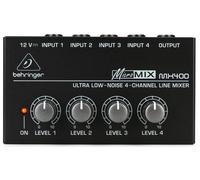 BEHRINGER MX400 Micro MIX Ultra Low-Noise 4-channel Line Mixer con adaptador ...
