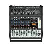 Behringer EUROPOWER PMP500 Mezclador autoamplificado de 500 vatios y 12 canales con procesador Klark Teknik Multi-FX, compresores, sistema de detección de retroalimentación FBQ y opción inalámbrica