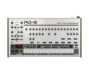 Behringer RHYTHM DESIGNER RD-9 Caja de ritmos analógica/digital clásica con 11 sonidos de batería, secuenciador de 64 pasos, diseñador de ondas y filtro de modo dual