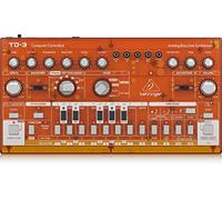 Behringer TD-3-TG Sintetizador de línea de graves analógico con VCO, VCF, secuenciador de 16 pasos, efectos de distorsión y cadena de poli 16 voz, compatible con PC y Mac