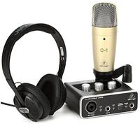 Behringer U-PHORIA STUDIO Paquete completo de grabación/podcasting con interfaz de audio USB, micrófono de condensador, auriculares de estudio y más
