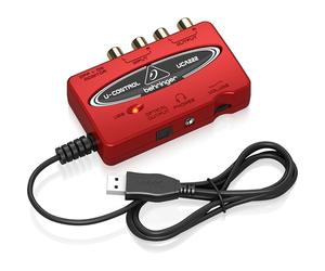 Behringer UCA222 USB Audio Interface, 2x2 RCA to USB Converter for Analog-to-Digital Audio Recording on PC and Mac