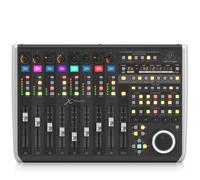 Superficie de control universal Behringer X-TOUCH con 9 faders de motor sensibles al tacto, tiras de garabatos LCD e interfaz Ethernet/USB/MIDI