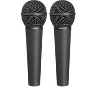 Behringer XM8500 Micrófono Vocal cardioide dinámico, Salida XLR, para Aplicaciones de grabación de Sonido en Vivo y Nivel de micrófono (Paquete de 2)