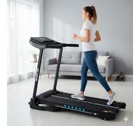 Behumax Cinta de Correr Plegable Move On - Motor 1.5 HP, 14 km/h, Inclinación Manual 4 Niveles, Pantalla LED, Superficie de Carrera 1050x410 mm, Ideal para Entrenar en Casa