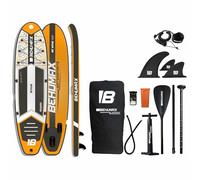 BEHUMAX, Tabla de Paddle Surf Be Wave Caribbean 10.6, hasta 160kg, 320x81x15cm, Remo, hinchador, Mochila Impermeable, 3 Aletas, Kit de reparación