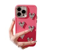 BEIBEINOYA Electroplated Love Phone Case - Stylish Metal Wind Design for iPhone and Samsung Galaxy(12/12pro,Rose Pink)