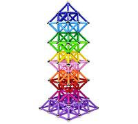 Beicarin 150 Unidades de Bloques de construcción magnéticos, Juguetes educativos con imán de Bloques magnéticos, Juguetes apilables para niños y Adultos, Rompecabezas 3D con Bolsa de Almacenamiento