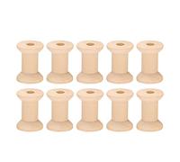 BEIEM 10 Piezas de Carretes de Hilo VacíO de Color Natural 29 Mm X 23 Mm
