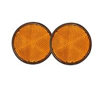 BEIEM 2 Piezas Reflector Naranja Redondo de 2 Pulgadas Universal para Motocicleta ATV Dirt Bike
