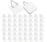 BEIEM 50 Piezas Colgadores de Placa para Soporte de Placa de Pared para Placas Decorativas Adhesivo Invisible Adhesivo de 1,3 Pulgadas