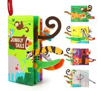 beiens Libros de Tela para Bebes, Libro Interactivo Blandos para Bebe Recien Nacido Niños, Libro de Juguetes Aprendizaje y Educativo, Animales Libro Sensorial Suave de Actividades para Bebé