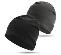 Beifon 2Pcs Gorros para Correr, Ciclismo y Deportes de Invierno - Gorra Térmica Caliente para Hombre y Mujer - Beanie para Debajo del Casco, Esquí y Senderismo