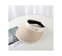 (beige 1-54-62CM) Sombrero de paja de verano para mujer, plegable, con parte superior vacía, para el sol, para