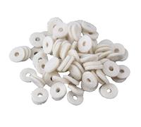 Beige 12mm Dia Piano Felt Rail delantero Regulación de perforaciones Teclado arandelas arandelas piezas de reparación Pack de 90