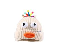 (Beige) Adorkable Unisex Beanie Hat Girls Full Lips Style Photo Props Versatile Baggy Cap Hat for Autumn and Winter Yellow