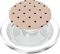 Beige and Dark Brown Polka Dots Classic Polkadots Simple PopSockets PopGrip para MagSafe